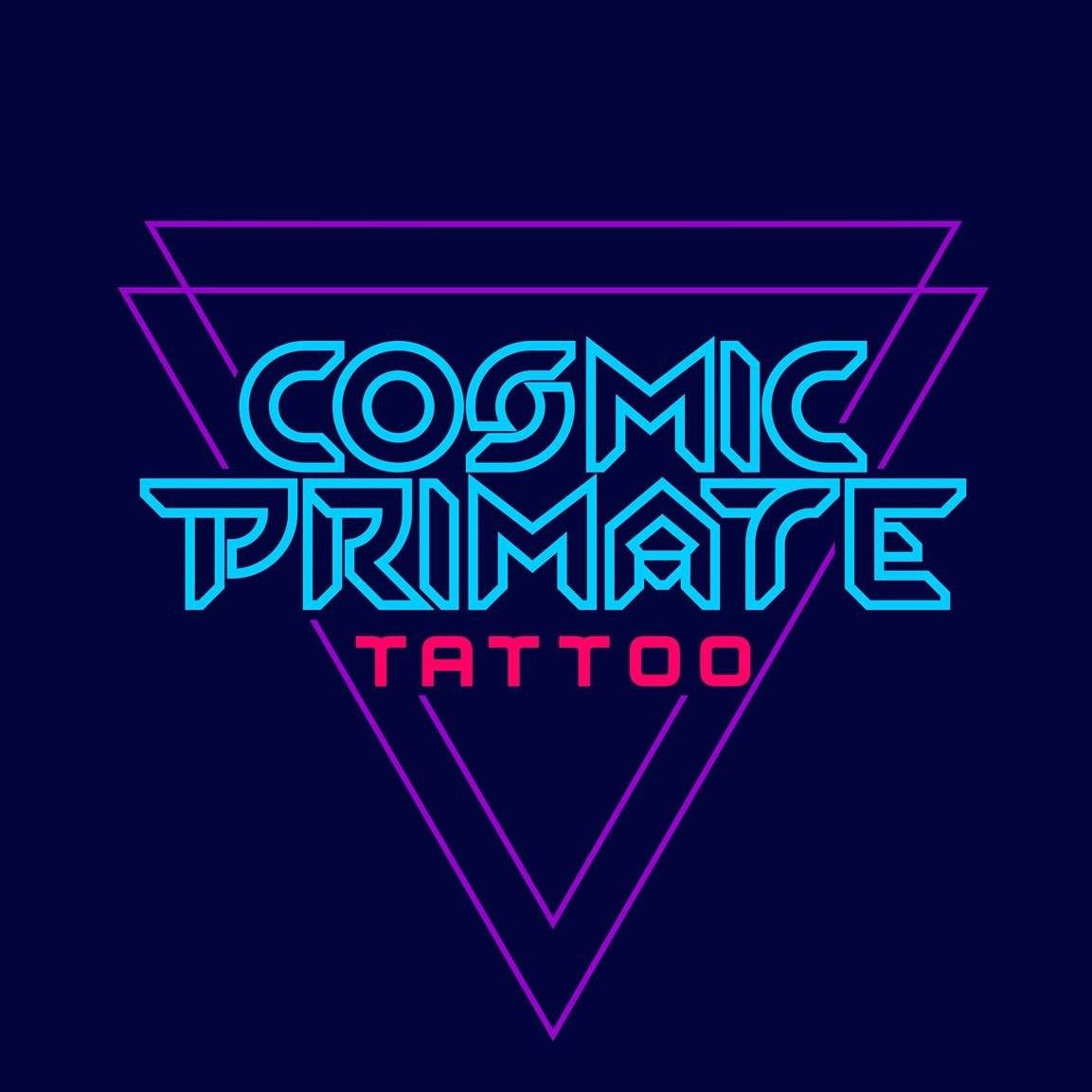 logo for cosmic primate studio pa