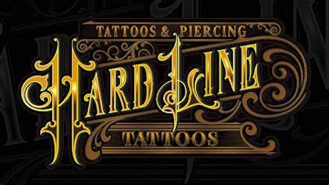 logo for hardline tattoos studio pa
